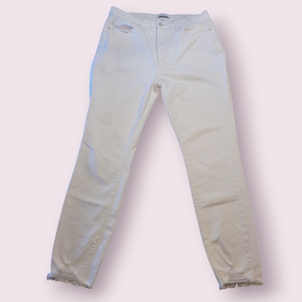 Judy Blue HR Destroyed Hem Skinny Jeans 15/32 JB88453 EUC